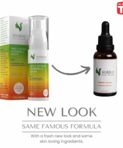 VoilaVe Vitamin C Serum For Face with Hyaluronic Acid | Brightening & Hydrating Serum | Remove Fine Lines Wrinkles & Anti-Aging Serum | Helps to Rebuild Collagen | Airless Pump | As Seen On TV- 1 Oz 24 61FUWxmf04L