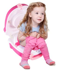 ONEDONE Portable Potty for Toddler Travel Outdoor Toilet Travel Potty for Toddler Squatting Potty for Baby Kids Potty Training (Girl) Red 11 61FVa9LANL