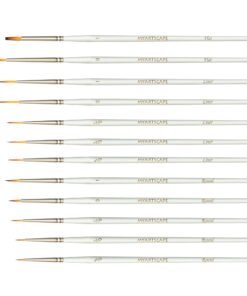 MyArtscape Miniature Paint Brushes with Holder, Set of 12 for Detail & Fine Point Painting - use with Acrylic, Watercolor, Oil, Gouache - for Pinstriping, Warhammer 40k & Lettering - Art Supplies Miniature Brushes With Holder 26 61FXYIaboL
