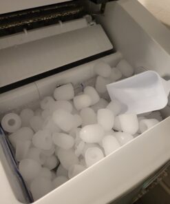 Newair Portable Ice Maker 50 lb. Daily, 12 Cubes in Under 7 Minutes - Compact Countertop Design - 3 Size Bullet Shaped Ice - for Kitchen/Office/RV/Bar - Stainless Steel 38 61FYtU1nhyL