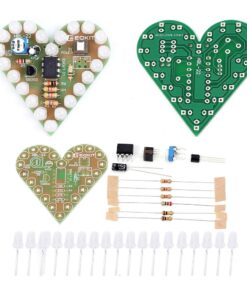 Soldering Practice Kit, Icstation Heart Shaped Led Light Soldering Project Electronics DIY Solder Kit for Back to School Students STEM Learning Project (Red, 1pc) Red 19 61FZDlEXBzL