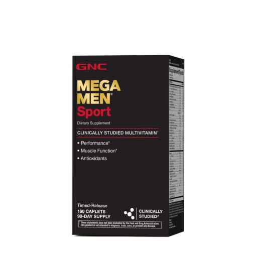 GNC Mega Men Sport Daily Multivitamin for Performance, Muscle Function, and General Health -180 Count 180 Count (Pack of 1)