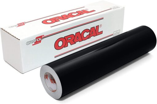 Oracal Glossy Permanent Adhesive Vinyl, 12" x 10', Black