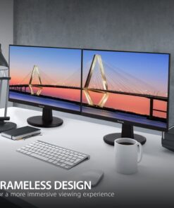 ViewSonic VS2247-MH 22 Inch 1080p Monitor with 75Hz, Adaptive Sync, Thin Bezels, Eye Care, HDMI, VGA Inputs for Home and Office, Black 22-Inch Thin-Bezels 10 61FcGMapAxL