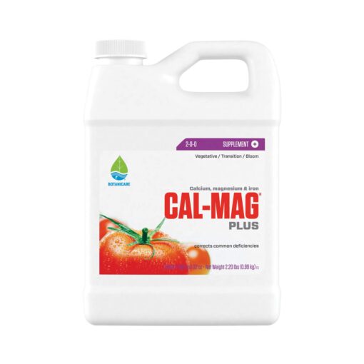 Botanicare Cal-Mag Plus, A Calcium, Magnesium, And Iron Plant Supplement, Corrects Common Plant Deficiencies, Add To Water Or Use As A Spray, 2-0-0 NPK, Quart 1 quart