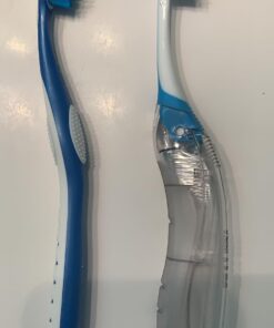 GUM Folding Travel Toothbrush - Compact Head + Tongue Cleaner - Soft Bristled Travel Toothbrushes for Adults 1ct (6pk) 6 Brushes 26 61FebUoc AL