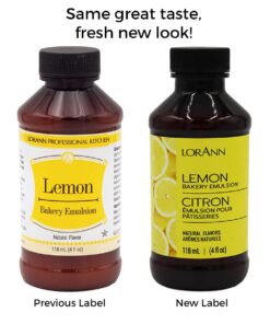 Lorann Oils Lemon Bakery Emulsion: Tangy Lemon Essence, Perfect for Amplifying Citrus Tones in Cakes, Cookies & Desserts, Gluten-Free, Keto-Friendly, Lemon Extract Alternative Essential 4 Fl Oz (Pack of 1) 9 61FjVZBuV8L