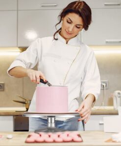 Kootek Aluminium Cake Turntable, 12 Inch Rotating Cake Stand, 35 pcs Cake Decorating Kit Supplies with 24 Numbered Icing Piping Tips, 2 Frosting Spatula, Pastry Bags and Other Baking Tools 25 61FkmANT15L