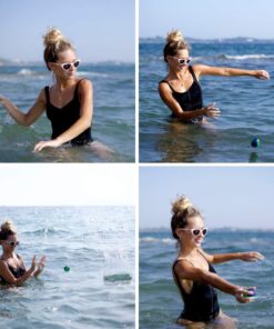 Water Balls Bounce On Water - Pool Ball & Beach Toys for Kids & Adults. Extreme Skipping Fun Games Everyone Will Love. Skip While Swimming and Keep Toddlers / Older Kids Having a Blast (Green, 2 Pack) 17 61FkpClq7BL