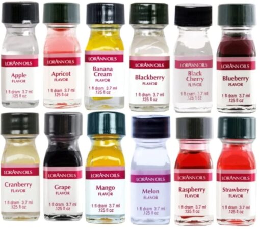 LorAnn SS Pack #1 of 12 Fruity Flavors in 1 dram bottles (.0125 fl oz - 3.7ml) 0.12 Fl Oz (Pack of 12)