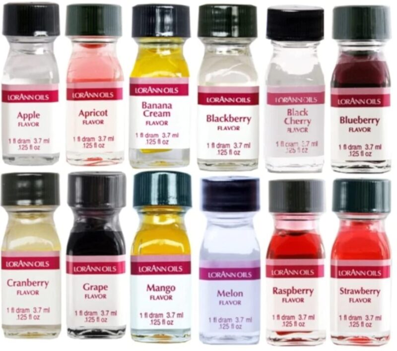 Catalog 1 LorAnn SS Pack #1 of 12 Fruity Flavors in 1 dram bottles (.0125 fl oz - 3.7ml) 0.12 Fl Oz (Pack of 12)