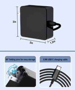 65W USB C Power Adapter, PDUSBSZ Type C Power PD Wall Fast Charger Compatible with Mac Book Pro, Dell Latitude, Lenovo, Huawei Matebook, HP Spectre, Acer Chromebook and Any Laptops or Smart Phones 65W 23 61FlgrLSvbL