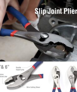 Workpro 7-piece Pliers Set (8-inch Groove Joint Plier, 6-inch Long Nose, 6-inch Slip Joint, 4-1/2 Inch Long Nose, 6-inch Diagonal, 7-inch Linesman, 8-inch Slip Joint) for DIY & Home Use 22 61Fop8lKQyL