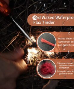 PSKOOK Survival Paracord Parachute Fire Cord Survival Ropes Red Tinder Cord PE Fishing Line Cotton Thread 7 Strands Outdoor 20, 25, 100 Feet Black-100ft 10 61FpPURhevL 1