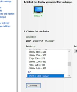 Acer Gaming Monitor 27” Curved ED273 Abidpx 1920 x 1080 144Hz Refresh Rate G-SYNC Compatible (Display Port, HDMI & DVI Ports) Black 27-inch 32 61FryFdsGjL 1