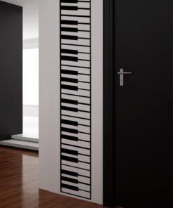Piano Keys Wall Decal Sticker. Musical Instrument Decor. - Black, 10" x 72". Easy to Apply & Removable. 10in X 72in (Black) 20 61Fv4qyWkcL 2