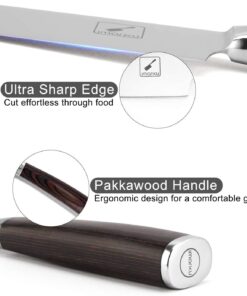 imarku Japanese Chef Knife - Sharp Kitchen Knife 8 Inch Chef's Knives HC Steel Paring Knife, Unique Gifts for Men and Women, Gifts for Mom or Dad, Kitchen Gadgets with Premium Gift Box 8-Inch Chef Knife 21 61FwvWQqY1L
