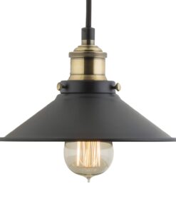 Linea di Liara Andante Black and Gold Farmhouse Pendant Lighting for Kitchen Island Industrial Hanging Light Fixtures Matte Black Pendant Light for Kitchen Sink, UL Listed Fixture Only Antique Brass 15 61Fxt9Wm3LL