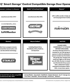 CHAMBERLAIN Smart Garage Control - Wireless Garage Hub and Sensor with Wifi & Bluetooth - Smartphone Controlled, myQ-G0401-ES, White myQ Smart Garage™ Control 34 61Fy447jB7L