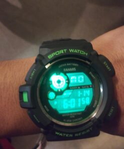 FANMIS Mens Military Multifunction Digital LED Watch Electronic Waterproof Alarm Quartz Sports Watch Green 38 61FyGEDHsL