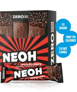 Alternative view of NEOH Chocolate Bars - Keto Chocolate Dipped Candy Bar, Gluten-Free Low-Calorie, Low-Carb, Plant-Based, High-Fiber Snacks, No Added Sugar, 1 Ounce Individually Wrapped Bars, 12 Pack Chocolate Crunch 12 Count (Pack of 1)