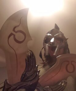 AnNafi® Gladiator Maximus Arena Helmet | Medieval Wearable Mens Helmet Full Size | Halloween Party Costumes | Larp Clothings Movie Dresses w Inner Liner 18 61G ESCdXdL