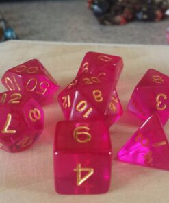 Wiz Dice Series II - Polyhedral Dice Set for Tabletop RPG Adventure Games with a Dice Bag - DND Dice Set, Suitable for Dungeons and Dragons, MTG and Dice Games Alike - Faerie Fire - 7 ct 30 61G1cGxPU7L