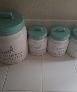 DII Kitchen Accessories Collection Ceramics, Cookie Jar, Aqua 32 61G2j6t2IuL