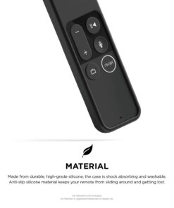 elago R2 Slim Case Compatible with Apple TV Siri Remote 1st Generation (Black) - Slim Design, Scratch-Free Silicone, Shock Absorption, Full Access Black 34 61G56T6nzzL