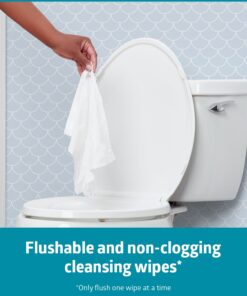 Alternative view of Medline ReadyFlush Large Adult-Sized 8x12 Personal Cleansing Cloths - Tub of 60 Flushable Wipes