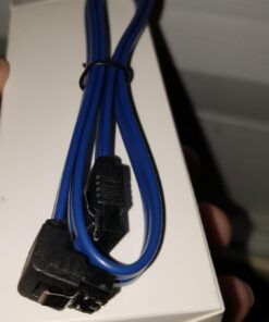 Relper-Lineso 6 Pack 90 Degree Right-Angle SATA III Cable 6.0 Gbps with Locking Latch 18Inch (6X Sata Cable Blue) 29 61G76yvtGwL