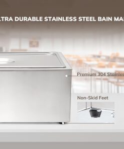 SYBO Commercial Grade Stainless Steel Bain Marie Buffet Food Warmer Steam Table for Catering and Restaurants (1 Section) 1 Section 13 61G8JimYf0L