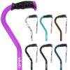 Vive Walking Cane - Ergonomic Offset Patented Hand Grip - Lightweight Adjustable Walking Aid for Men, Women, Elderly - Non-Slip Tip, Sturdy Mobility Aid for Seniors, Supports Up to 250lbs (Purple) Purple 23 61G8KyBLUuL