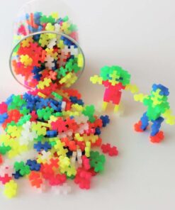 PLUS PLUS - Open Play Set - 600 Piece - Neon Color Mix, Construction Building Stem Toy, Interlocking Mini Puzzle Blocks for Kids Single 32 61G8PwSpuuL