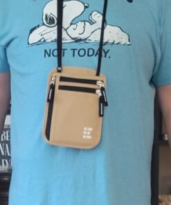 Travel Neck Wallet with RFID Blocking, Travel Neck Pouch Passport Holder for Women and Men Keep Valuables Safe One Size Desert Sand 35 61GAl0N2WfL