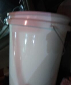 5 Gallon White Bucket & Lid - Durable 90 Mil All Purpose Pail - Food Grade - BPA Free Plasti (5 Gal. w/Lids - 3pk) 3 33 61GE9m87i4L
