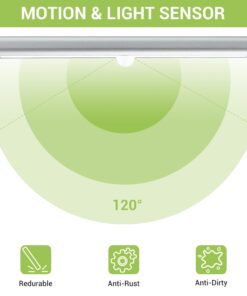 OxyLED Motion Sensor Closet Lights - Under Cabinet Lighting, Wireless Stick-on Anywhere Battery Operated 10 LED Motion Sensor Night Light, Safe Lights for Cabinet Wardrobe Stairs (1 Pack) 1 Pack 33 61GEipULdVL