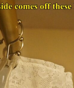 Maytex Shower Curtain Hooks, Shower Curtain Rings, Rust-Resistant Decorative Double Roller Glide Shower Hooks, Shower Rings for Bathroom Shower Rods, Curtains, Liners, Set of 12, Brushed Nickel 39 61GGu82eZ7L