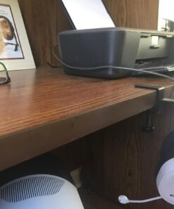 6amLifestyle Headphone Headset Holder Hanger, Universal Metal Gaming Headphones Stand Mount Under Desk Hook Clip with Adjustable Clamp for All Headsets, Black Normal 42 61GHjZfcVkL