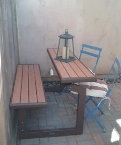 Lifetime 60054 Convertible Bench / Table, Faux Wood Construction, Brown 53 61GIKOjdflL