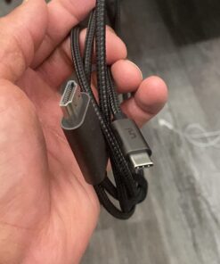 uni USB C to HDMI Cable for Home Office 6ft (4K@60Hz), USB Type C to HDMI Cable, Thunderbolt 4/3 Compatible with iPhone 15 Pro/Max, MacBook Pro/Air 2023, iPad Pro, Surface Book 2, Galaxy S23 Grey 1 36 61GKTfNPPvL