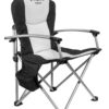 KingCamp Camping Heavy Duty Folding Oversize Padded Director's Chair with Carry Cooler Bag, Black&Grey, Black 30 61GLIuoGFOL