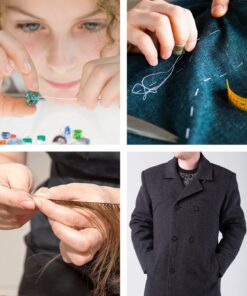 Mandala Crafts Tex 70 Bonded Nylon Thread for Sewing - 1500 YDs T70 Heavy Duty Black Nylon Thread Size 69 210 D Upholstery Thread for Leather Jeans Weaving 16 61GLiVG4CL