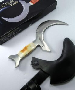 Szco Supplies 10" Bone Handle Moon Crescent Fantasy Knife With Sheath, white (203214) 11 61GNMl9yCUL