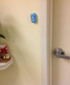 SadoTech Wireless Doorbell for Home - Battery Operated, 1000 Feet, Wireless Door Bell w/LED Flash, 1 push button + 1 receiver, Baby Blue 23 61GOnJWVrOL