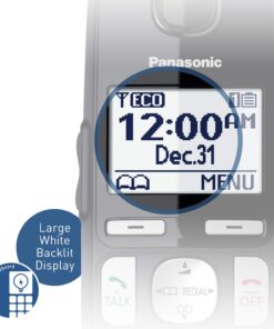 Panasonic DECT 6.0 Expandable Cordless Phone System with Answering Machine and Call Blocking - 3 Handsets - KX-TGE433B (Black) Easy Use 25 61GQx2eq0XL