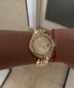 GUESS Bracelet Watch with Date Feature Gold Tone/Champagne/Gold Tone 42 61GRMy0zBL