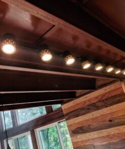 Globe Electric 59063 Norris 4-Light Track Lighting, Bronze, Oil Rubbed Finish, Champagne Glass Track Heads, Bulbs Included, 465 Lumen Without Dimmer 32 61GROOIvoJL