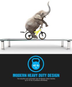 Eutuxia Type-M Tempered Glass Monitor Stand, TV, Laptop, Computer, All-in-One Desktop, Printer Stand/Riser.for Home, Office, Cubicle. Stay Organized & Save Space. 27.8 x 11 x 3.5" Type M 24 61GRYCWe29L 4