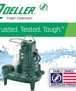 Zoeller Waste-Mate 267-0001 Sewage Pump, 1/2 HP Automatic – Heavy-Duty Submersible Sewage, Effluent or Dewatering Pump Green 29 61GRzlkYm S